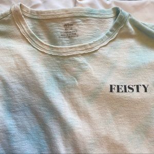 Aerie Oversized Tee Feisty Blue Tie Dye